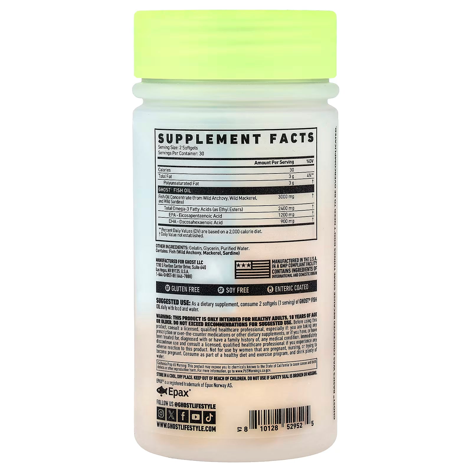 Ghost Fish Oil 60 Softgels