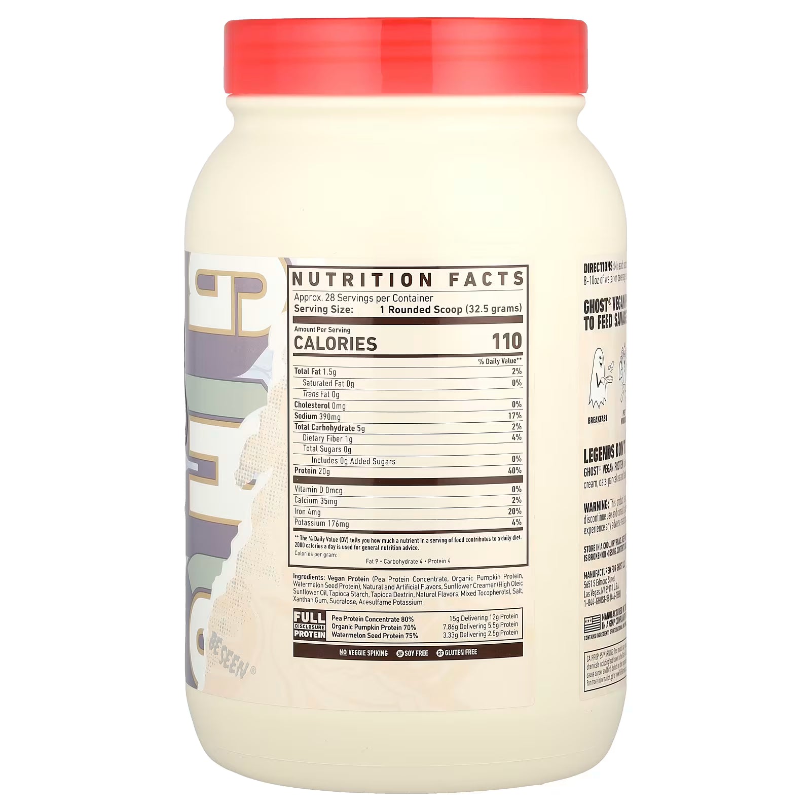 Ghost Vegan Protein 2.2 Lbs