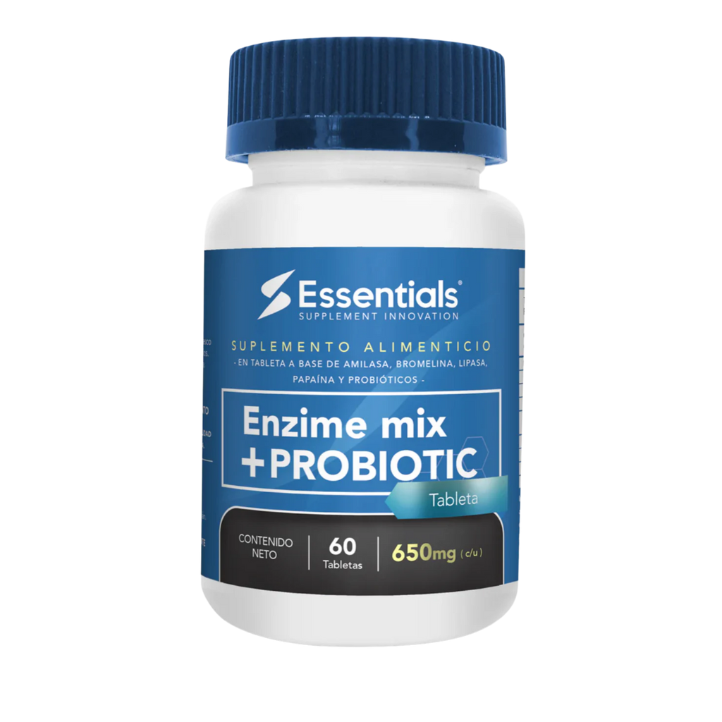 Essentials Enzimas Mix + Probióticos 650Mg 60Caps