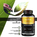 Natural Health Cúrcuma + Glucosamina 500 Mg 270 Cápsulas