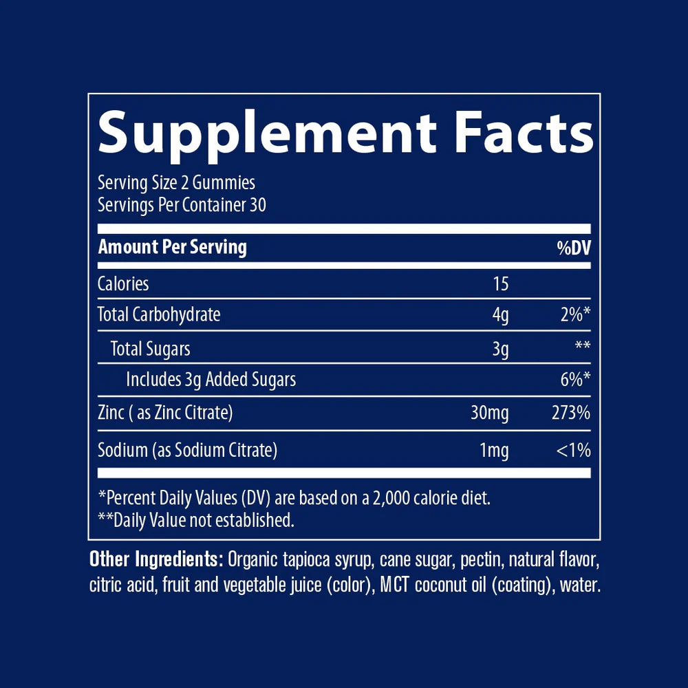 Trace Minerals Zinc 60 Gomitas
