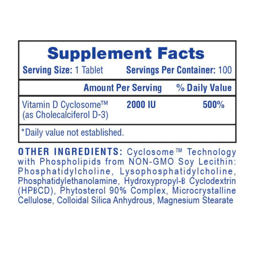 HTP Vitamina D3 100 Tabs