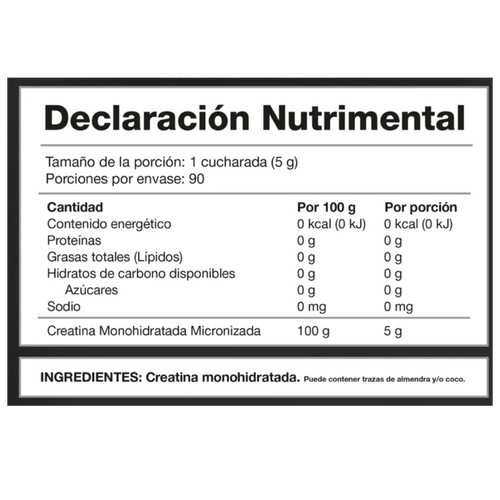 Birdman Creatina Monohidratada 450 Gr 90 Servicios