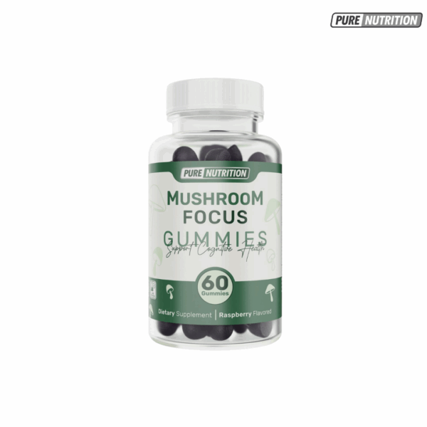 Pure Nutrition Mushroom Focus 60 Gomitas | Enfoque, Energía Mental y Claridad Cognitiva