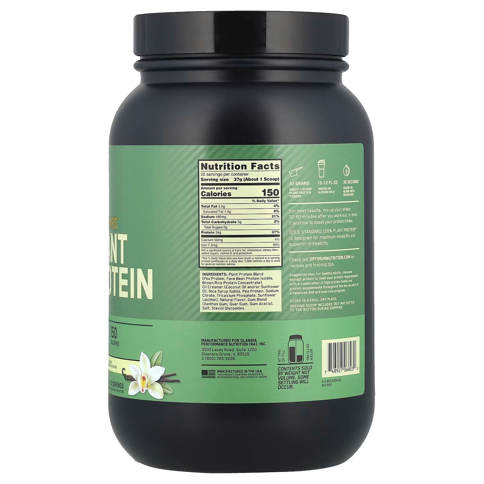ON 100% Gold Standard Plant Protein 1.7 Lbs