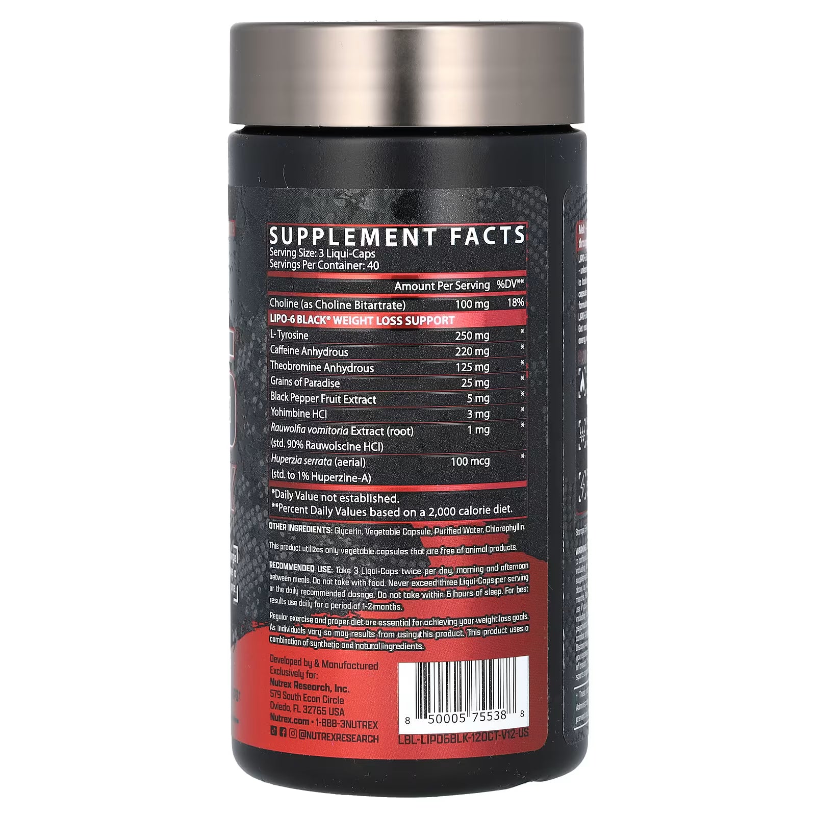 Nutrex Lipo6 Black 120 Cápsulas