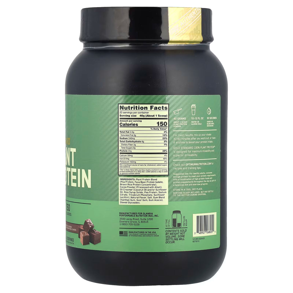 ON 100% Gold Standard Plant Protein 1.7 Lbs