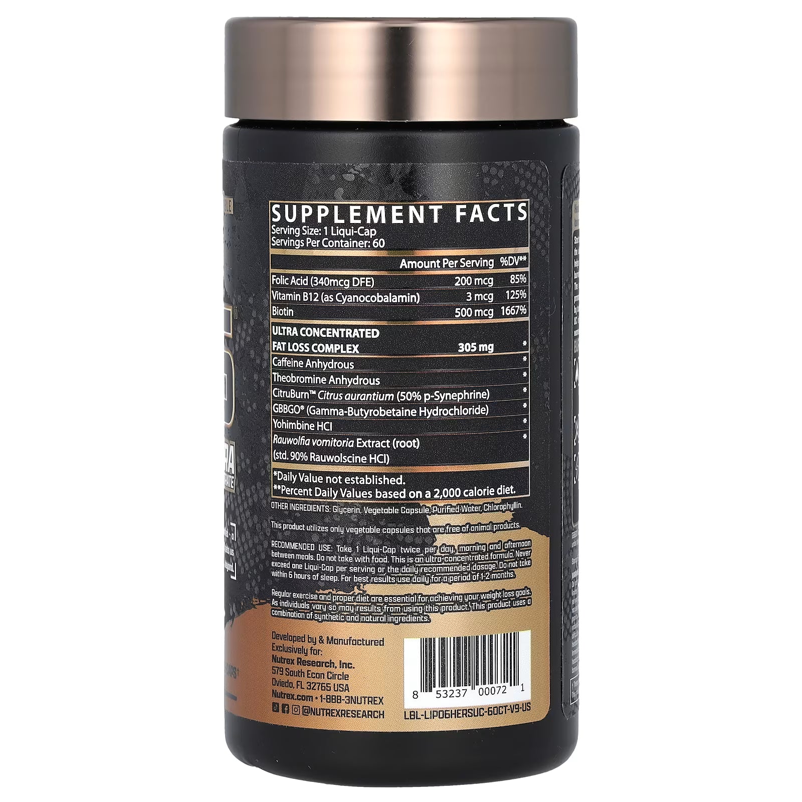 Nutrex Lipo6 Hers Ultra Concentrate 60 Cápsulas