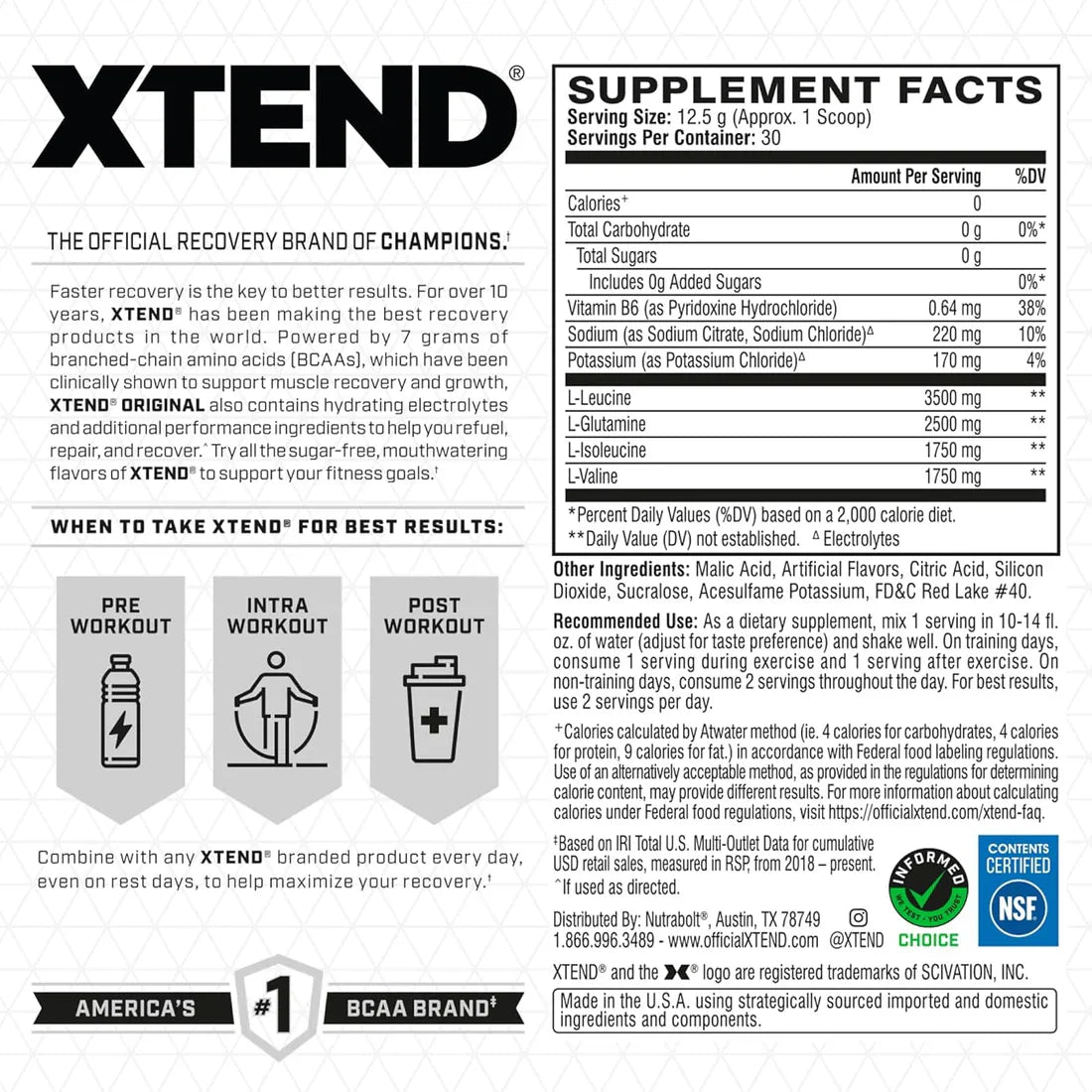 Sci Xtend Bcaa 30 Servicios