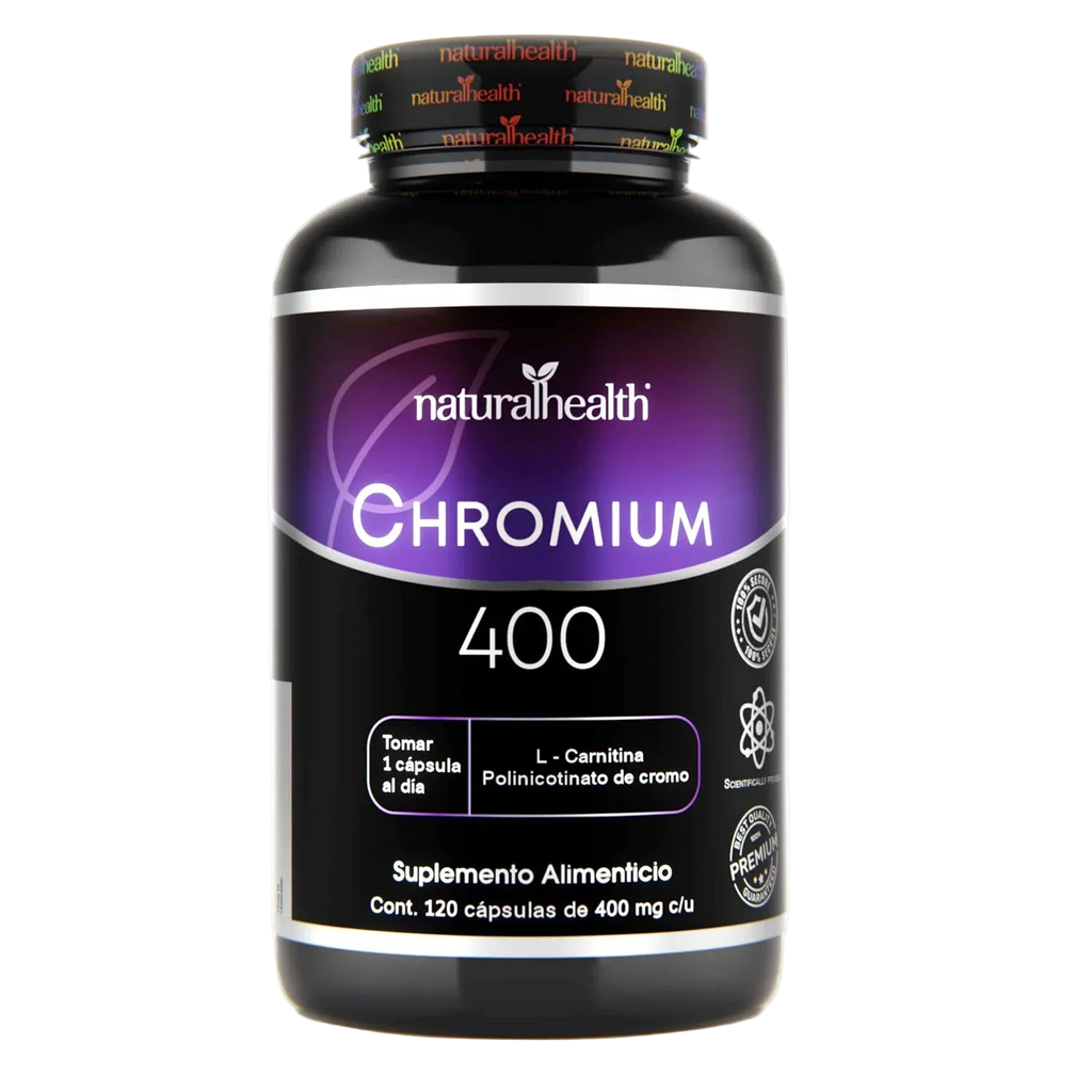 Natural Health Chromium 400 Mg 120 Cápsulas