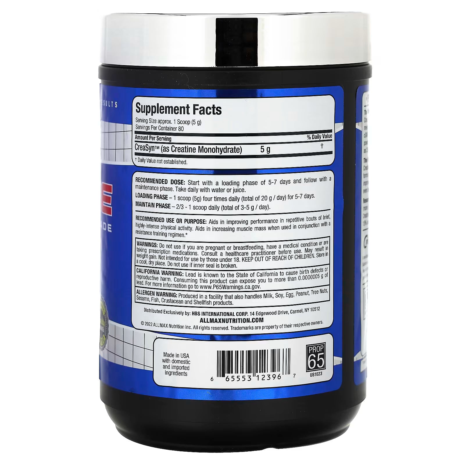 Allmax Creatina 80 Servicios