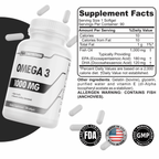 Pure Nutrition Omega 3 1000 mg 90 Cápsulas | Apoyo Nutricional y Uso Diario