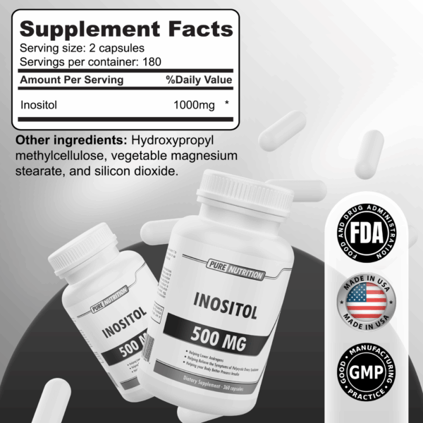 Pure Nutrition Inositol 500 Mg 360 Cápsulas