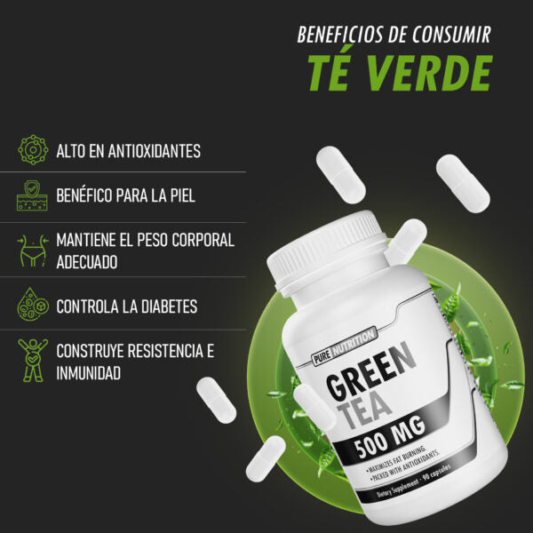 Pure Nutrition Green Tea 500 Mg 90 Cápsulas