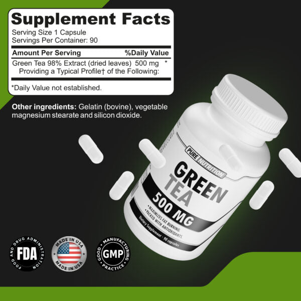 Pure Nutrition Green Tea 500 Mg 90 Cápsulas