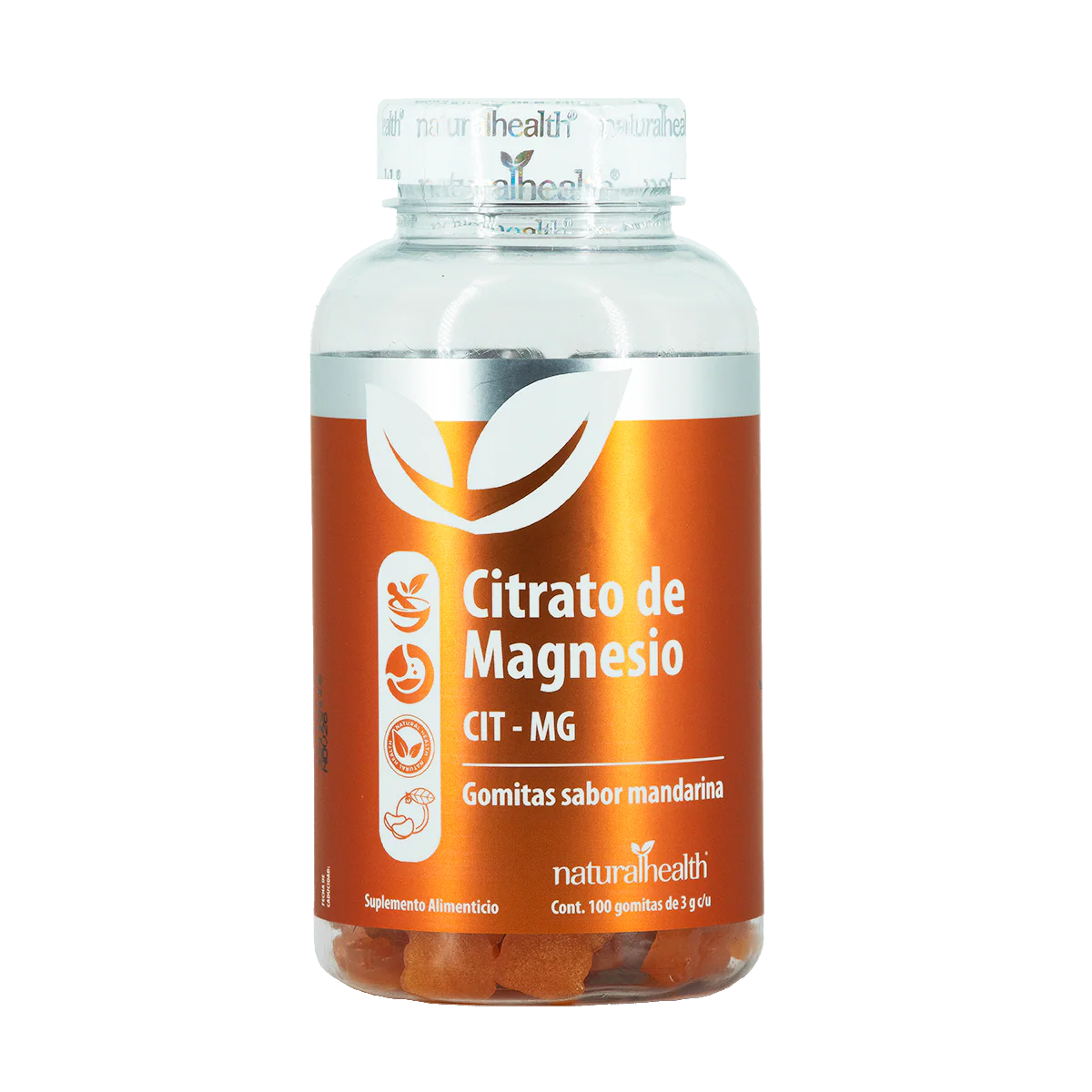 Natural Health Citrato De Magnesio 90 Gomitas Sabor Mandarina