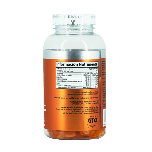 Natural Health Citrato De Magnesio 90 Gomitas Sabor Mandarina