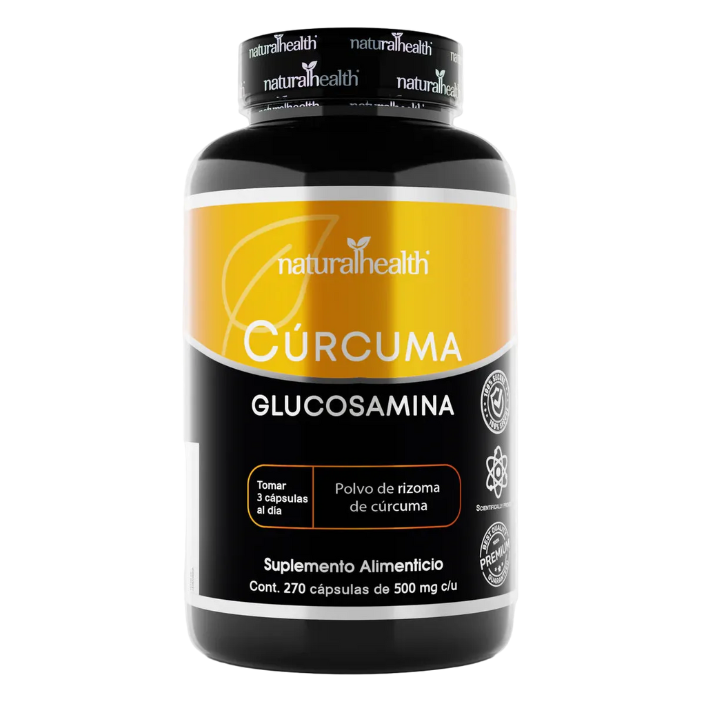 Natural Health Cúrcuma + Glucosamina 500 Mg 270 Cápsulas