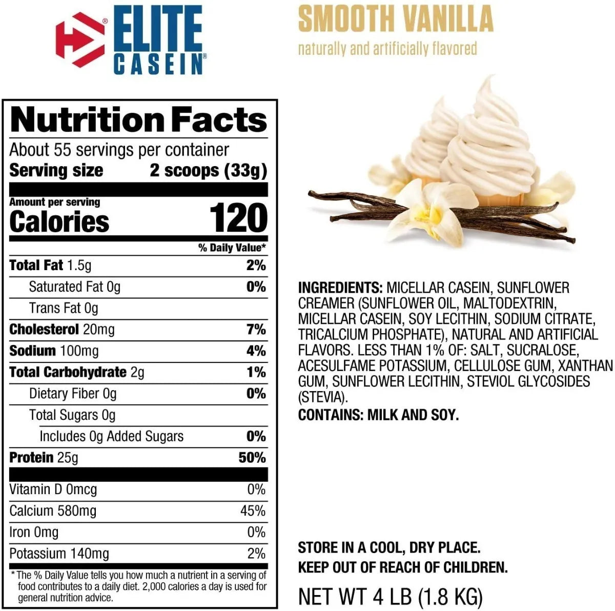 Dymatize Elite Casein 4 Lbs