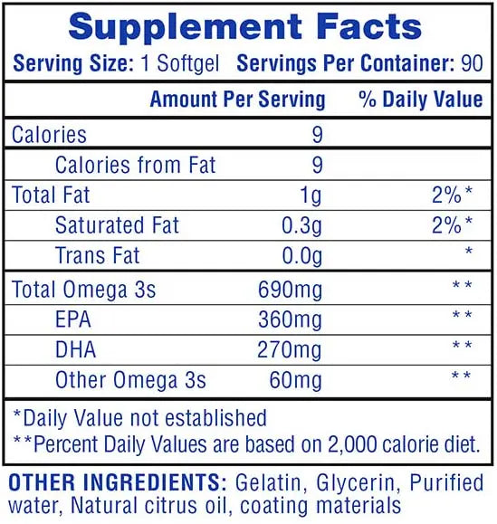 HTP Fish Oil 90 Softgels