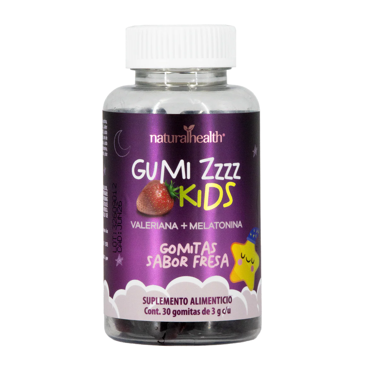 Natural Health Gummi Sleep Kids Melatonina + Valeriana 30 Gomitas Sabor Fresa