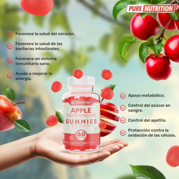 Pure Nutrition Vinagre De Manzana 60 Gomitas