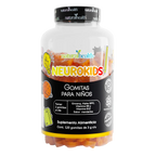 Natural Health Neurokids | Ginseng, Alpha GPC, Vitamina B6 y Vitamina B12 120 Gomitas Sabor Mandarina