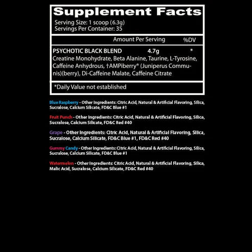 Insane Psychotic Black 35 Servicios