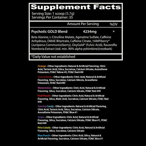 Insane Psychotic Gold 35 Servicios