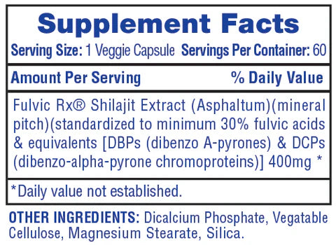 HTP Shilajit Extract 60 Cápsulas