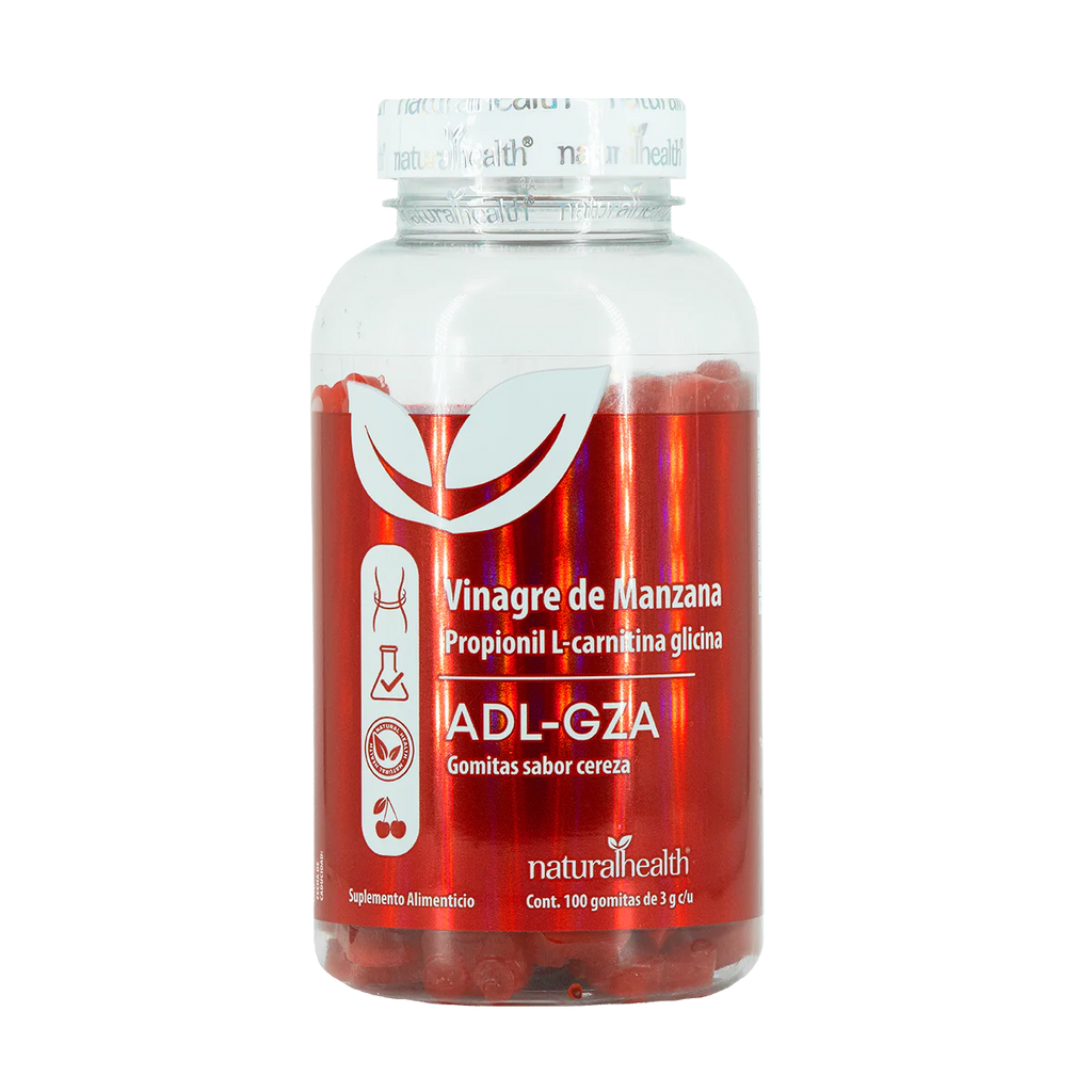 Natural Health Vinagre de Manzana 100 Gomitas Sabor Cereza