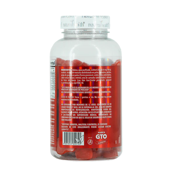 Natural Health Vinagre de Manzana 100 Gomitas Sabor Cereza