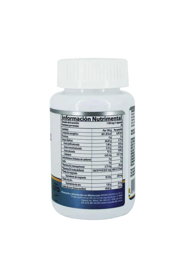 Natural Health Vitamina D3 + K2 30 Cápsulas