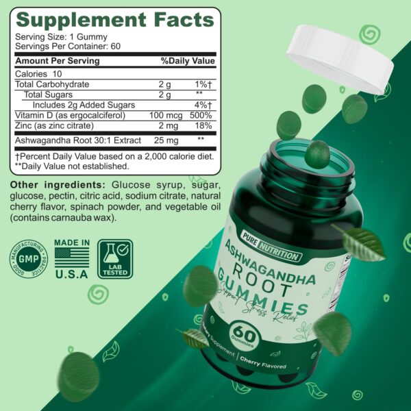 Pure Nutrition Ashwagandha Root 60 Gomitas