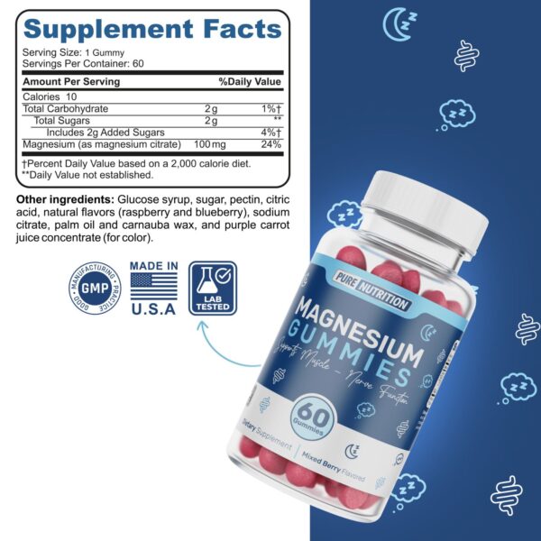 Pure Nutrition Magnesio 100 Mg 60 Gomitas