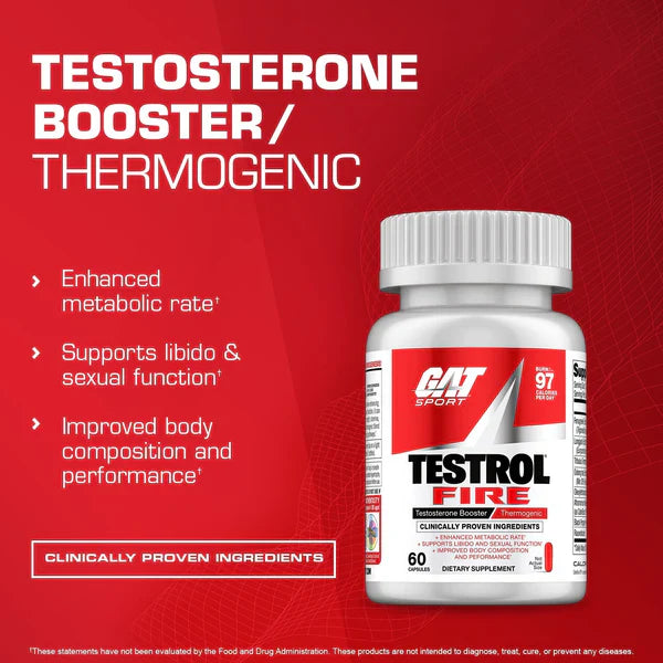 Gat Testrol Fire 60 Cápsulas