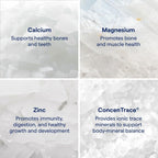 Trace Minerals Cal/Mag/Zinc + Vitamina D3 16 Oz Sabor Piña Colada